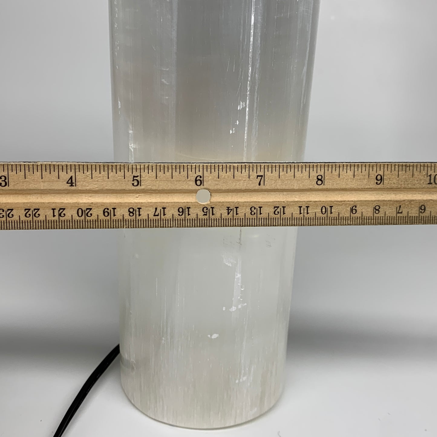 9.2 lbs, 11.75"x3.4" Cylinder Selenite (Satin Spar) Lamp Tower W/Chord, B35813