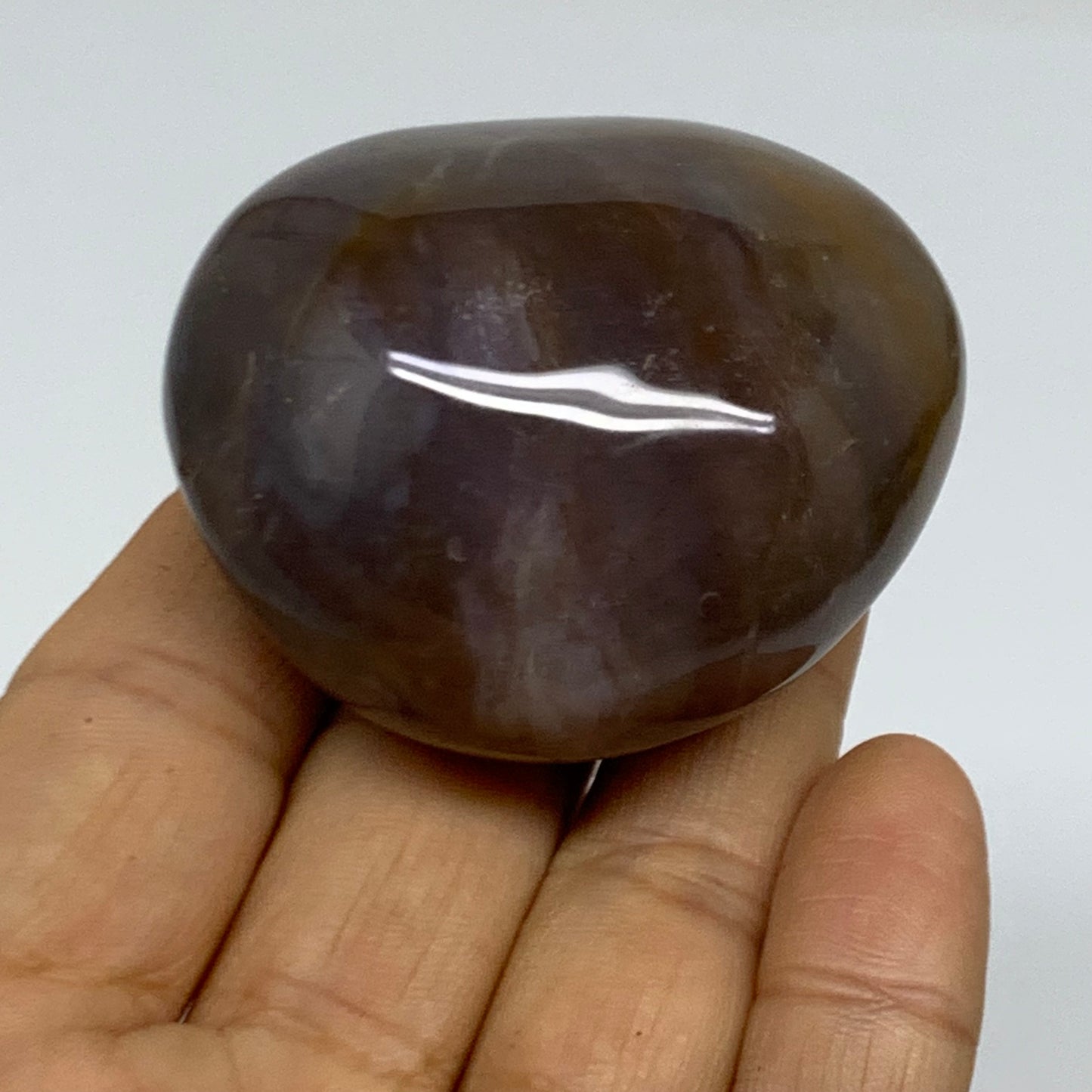 102.9g, 2.1"x1.8"x1.2" Natural Ocean Jasper Palm-Stone Orbicular Jasper, B38217