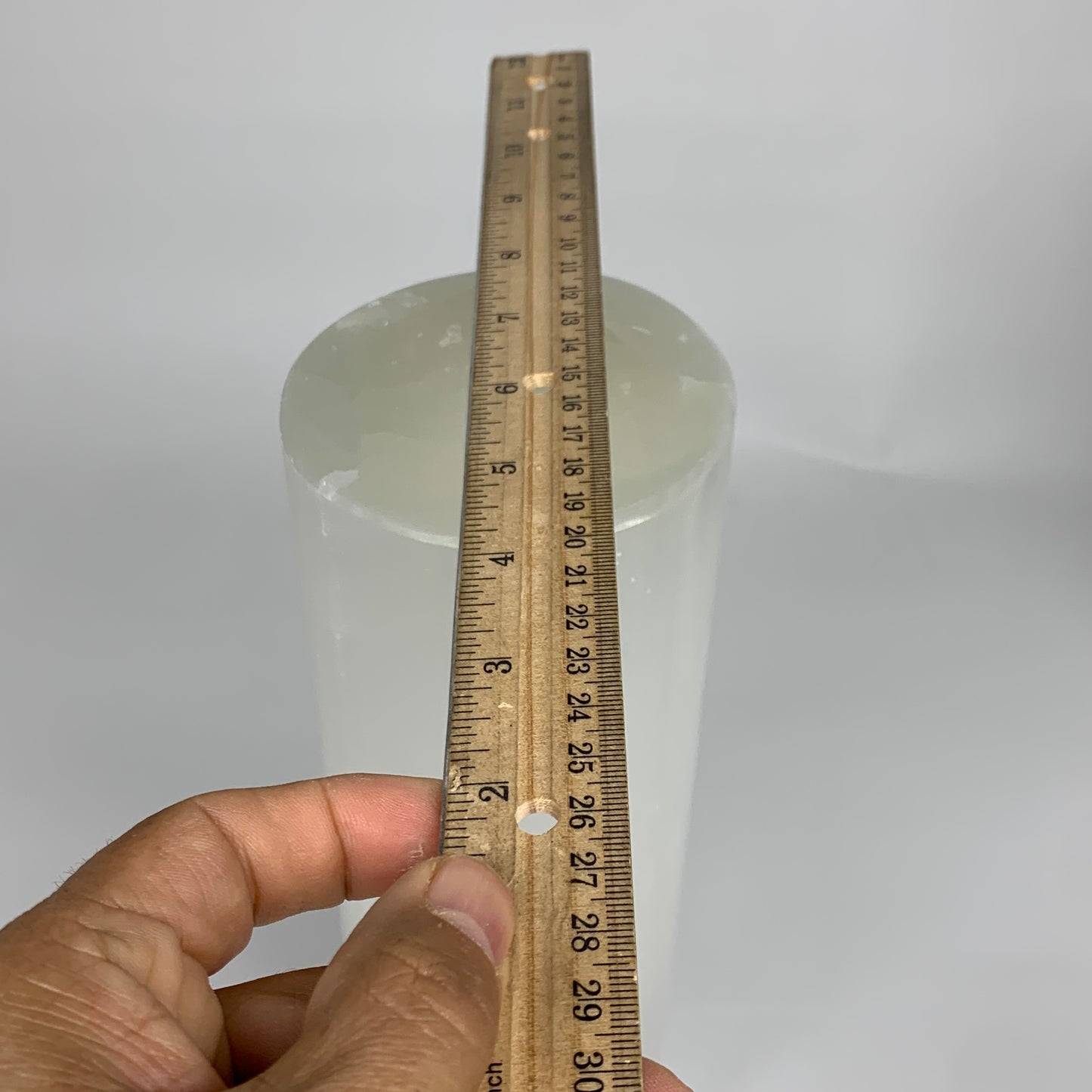 9.2 lbs, 11.75"x3.4" Cylinder Selenite (Satin Spar) Lamp Tower W/Chord, B35813