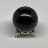 179.4g, 1.9"(49mm), Natural Black Jasper Sphere Ball Gemstone @India, B27908