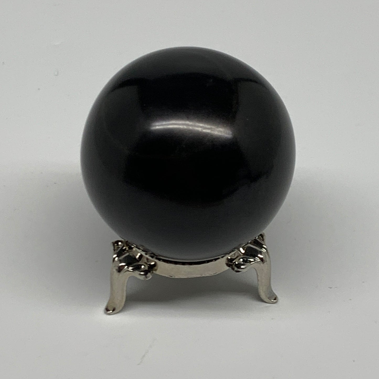 179.4g, 1.9"(49mm), Natural Black Jasper Sphere Ball Gemstone @India, B27908