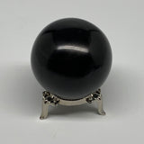 179.4g, 1.9"(49mm), Natural Black Jasper Sphere Ball Gemstone @India, B27908