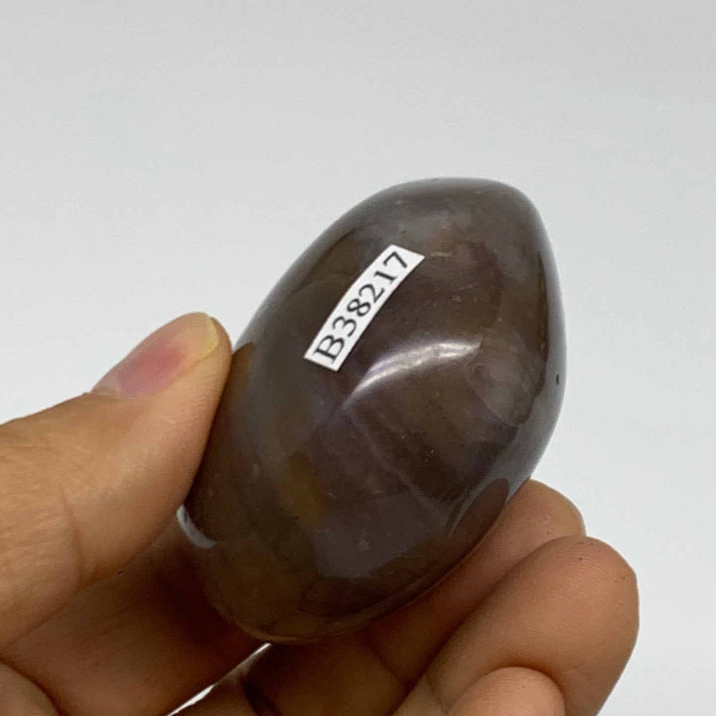 102.9g, 2.1"x1.8"x1.2" Natural Ocean Jasper Palm-Stone Orbicular Jasper, B38217