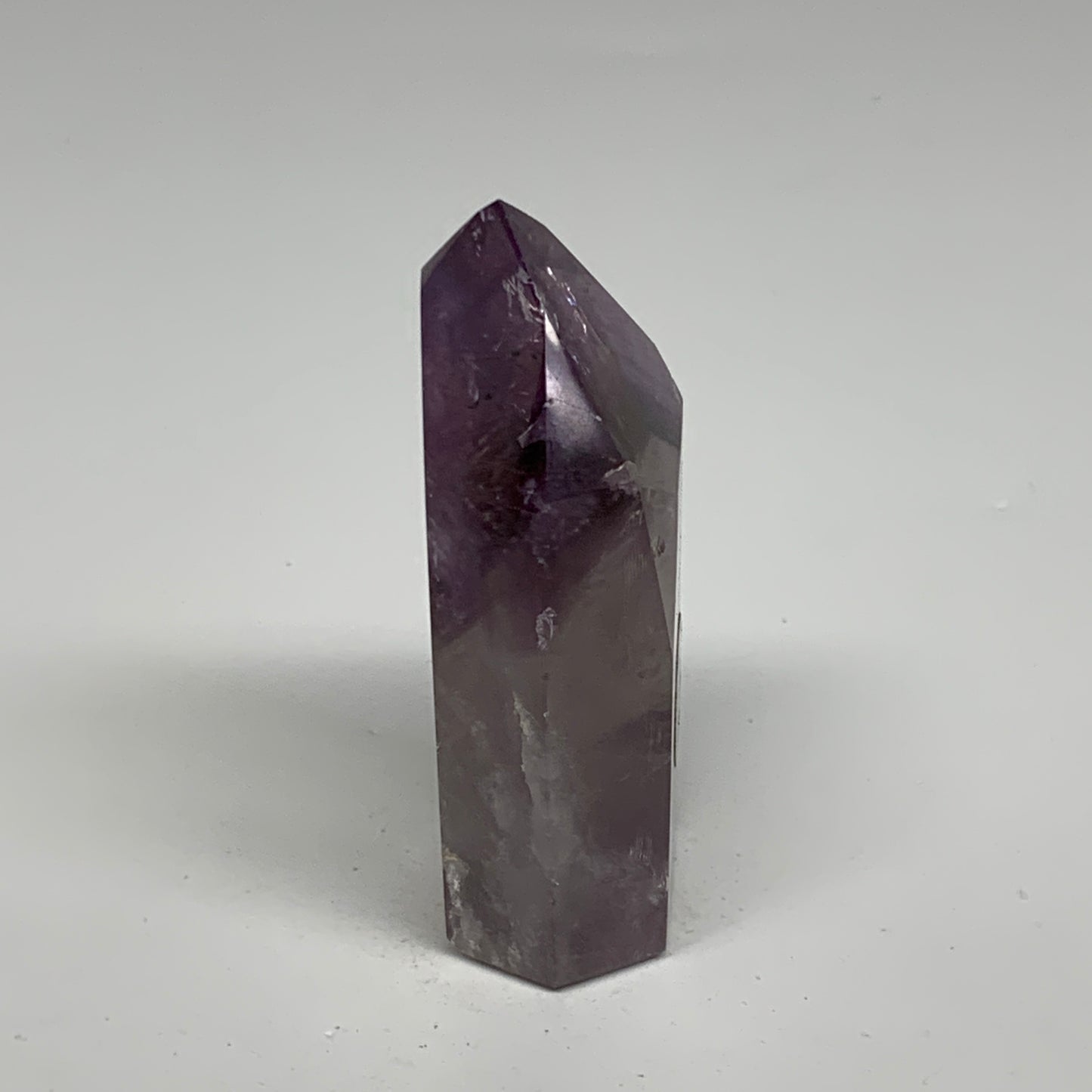 113.5g, 2.9"x1.6"x0.9", Natural Amethyst Tower Point Obelisk @Brazil, B32338