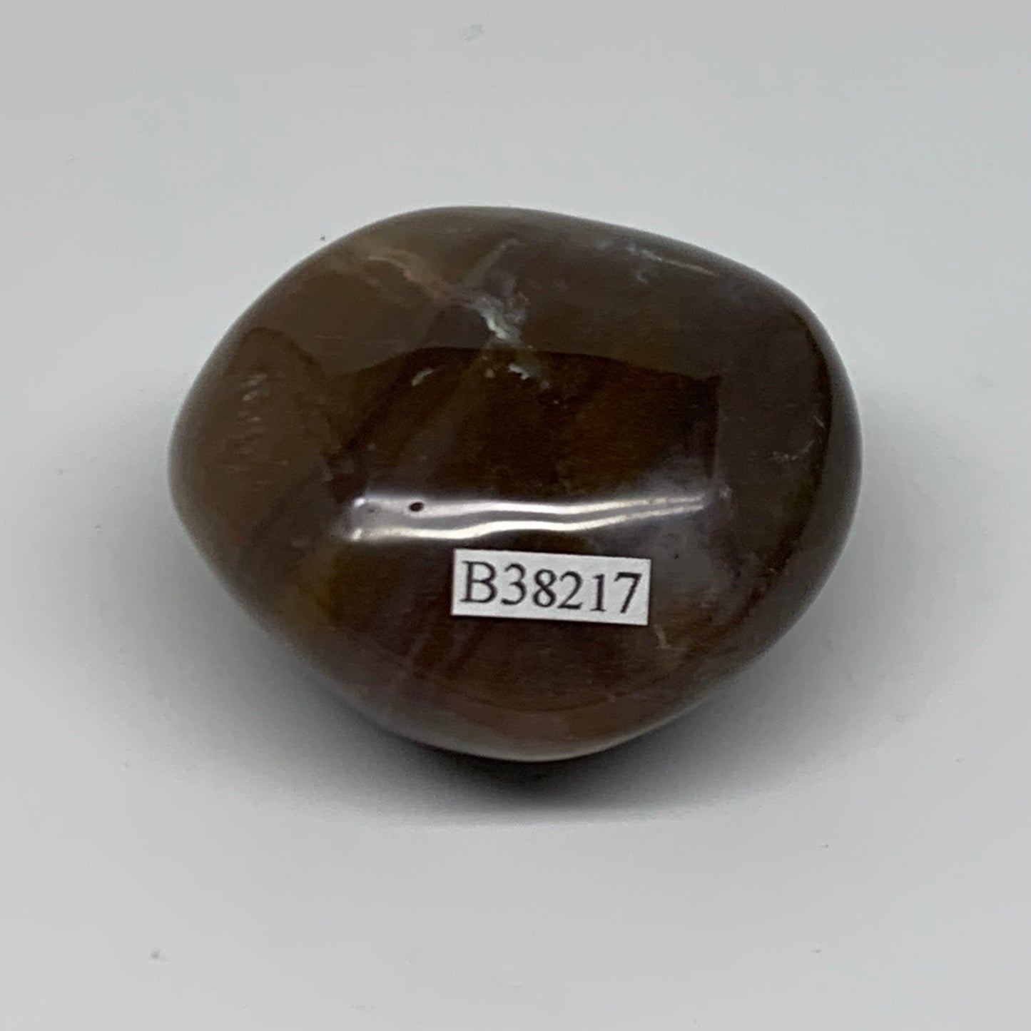 102.9g, 2.1"x1.8"x1.2" Natural Ocean Jasper Palm-Stone Orbicular Jasper, B38217