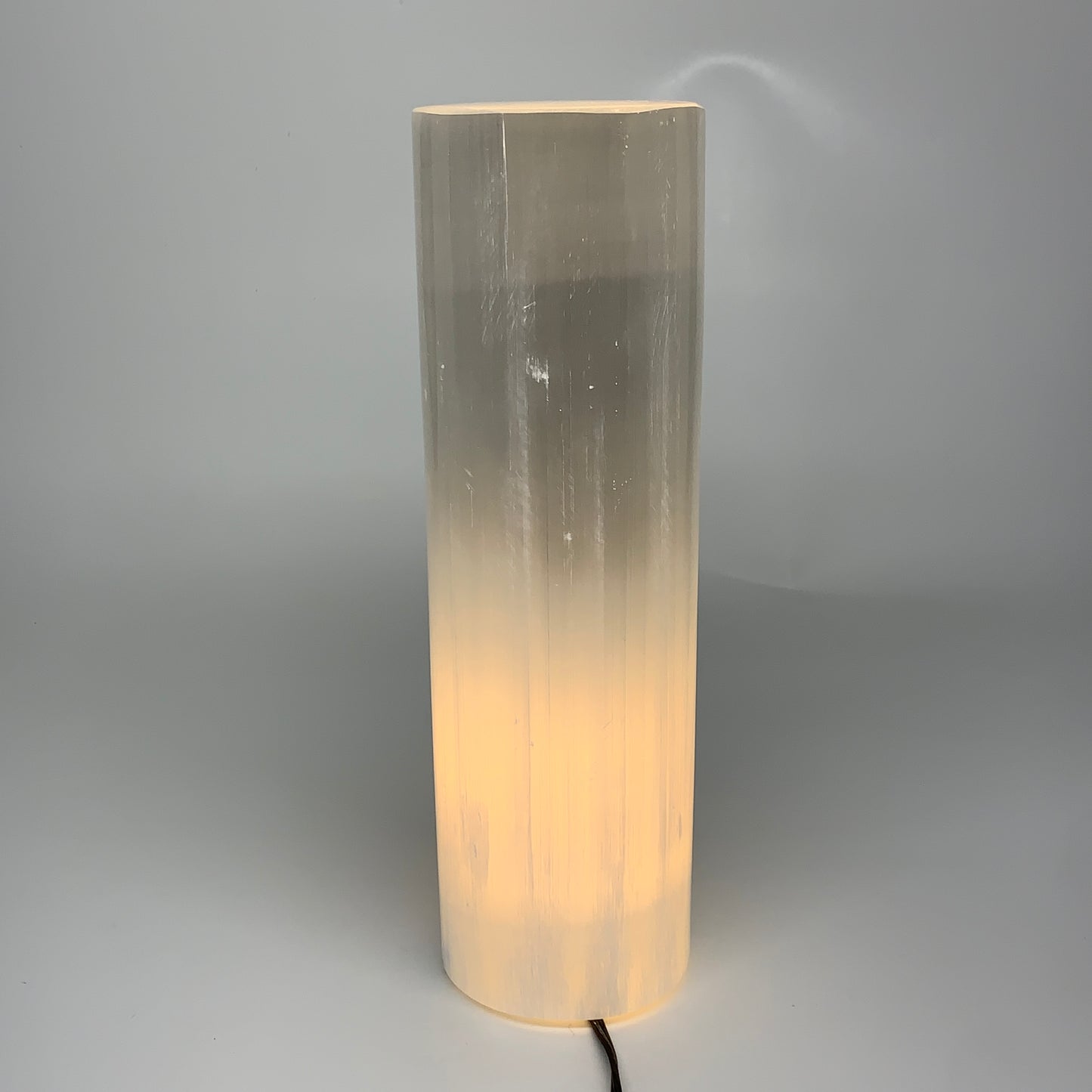 8.9 lbs, 11.6"x3.4" Cylinder Selenite (Satin Spar) Lamp Tower W/Chord, B35814