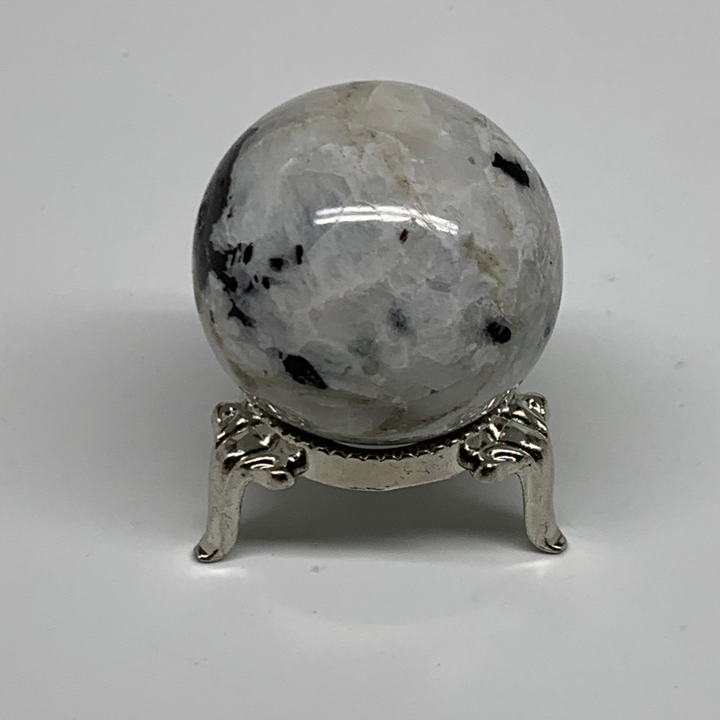 82.3g, 1.5"(38mm), Natural Rainbow Moonstone Sphere Ball Gemstone, B35148