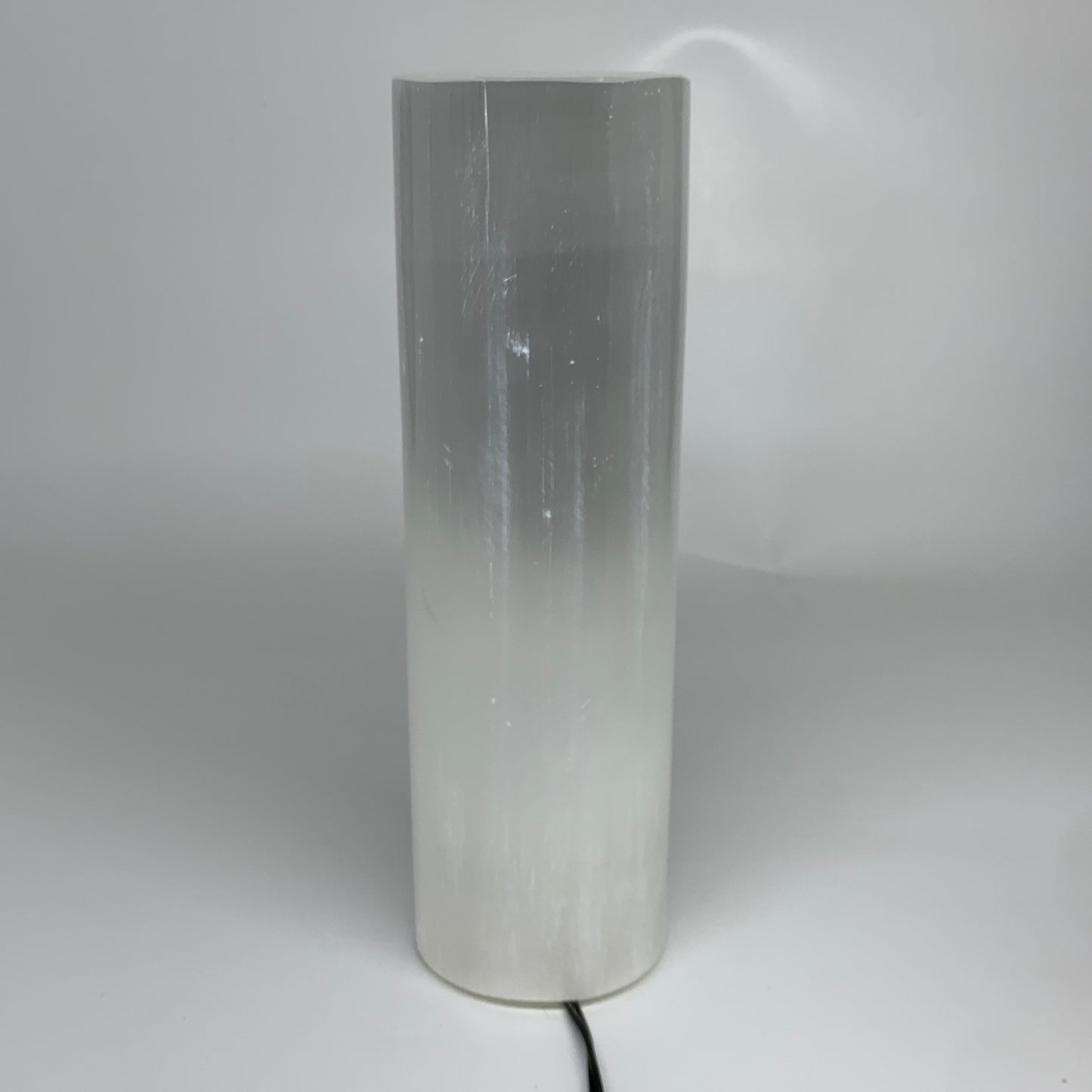8.9 lbs, 11.6"x3.4" Cylinder Selenite (Satin Spar) Lamp Tower W/Chord, B35814