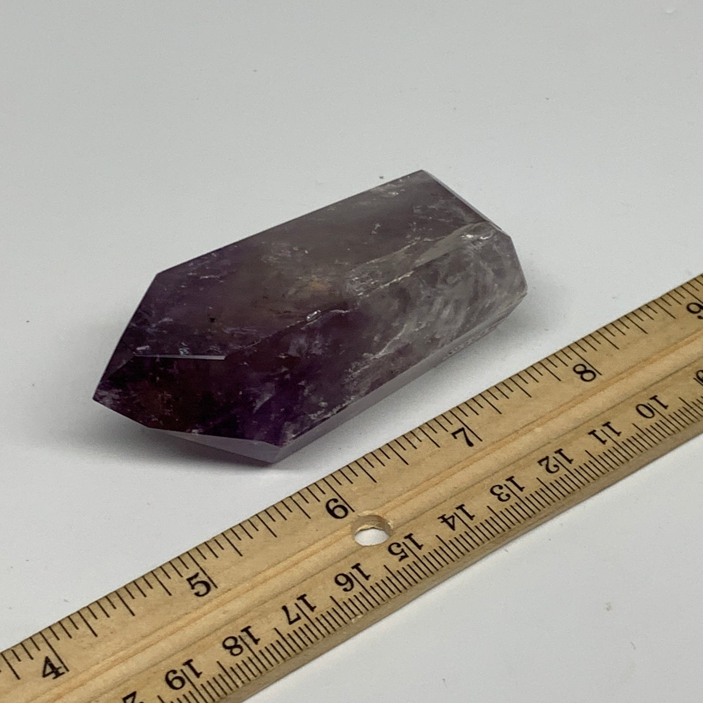 113.5g, 2.9"x1.6"x0.9", Natural Amethyst Tower Point Obelisk @Brazil, B32338