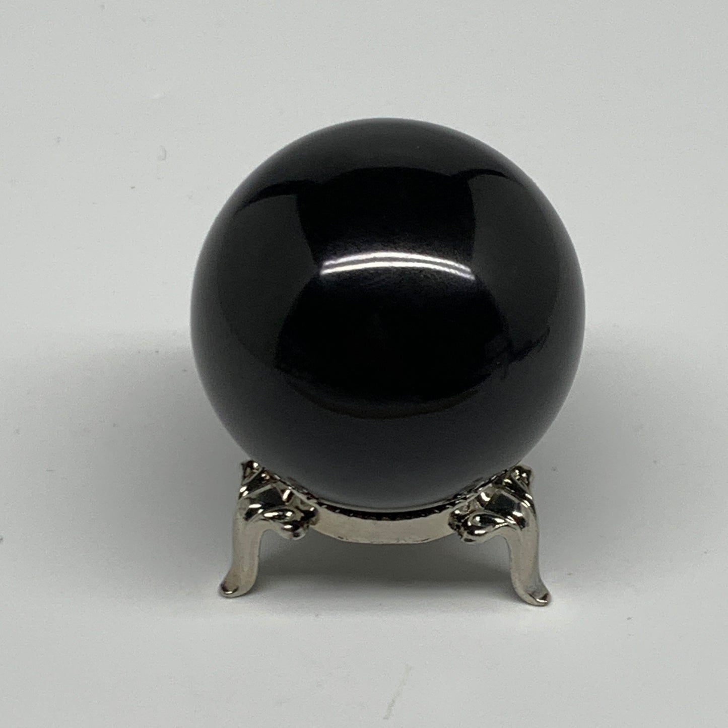 164.2g, 1.9"(47mm), Natural Black Jasper Sphere Ball Gemstone @India, B27909