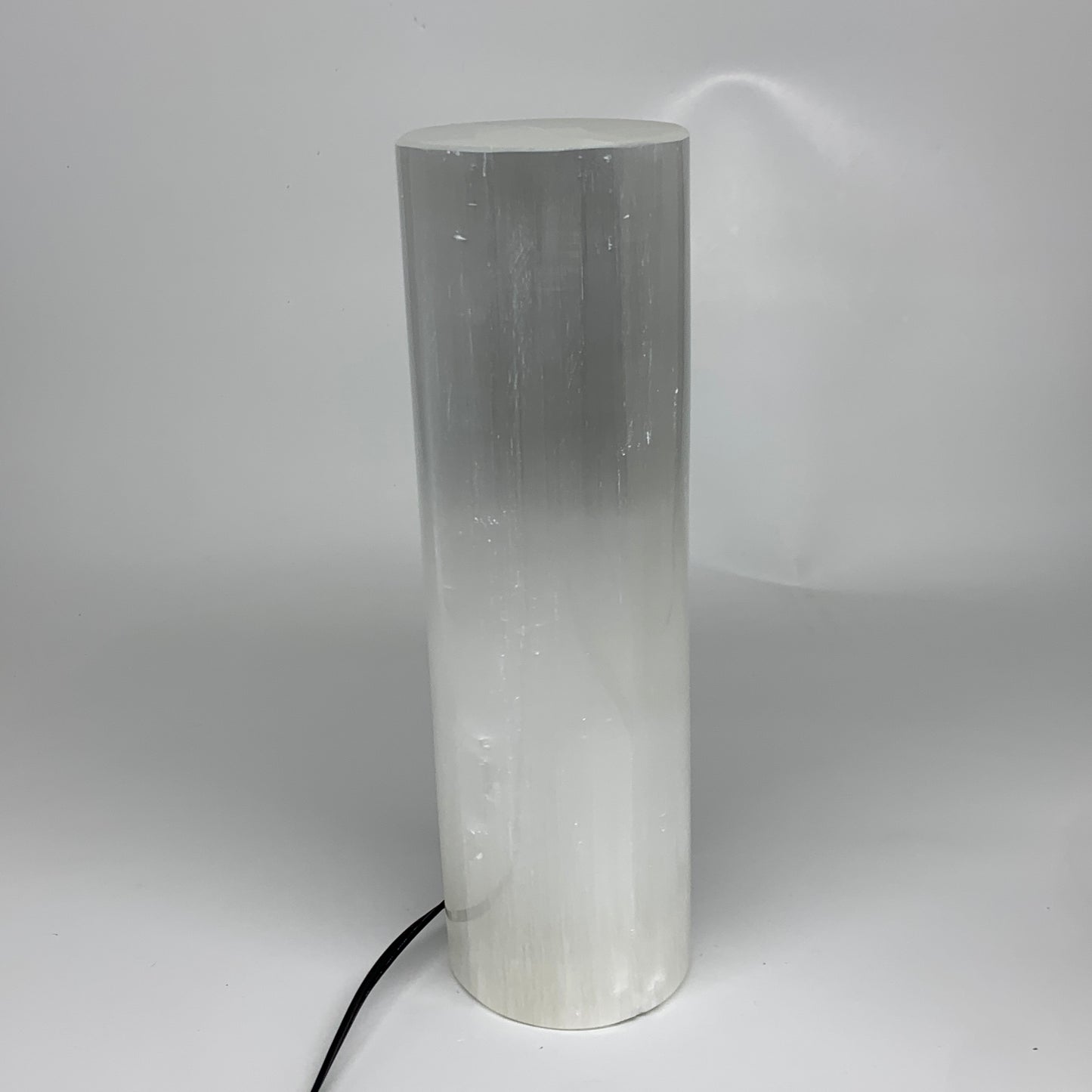 8.9 lbs, 11.6"x3.4" Cylinder Selenite (Satin Spar) Lamp Tower W/Chord, B35814