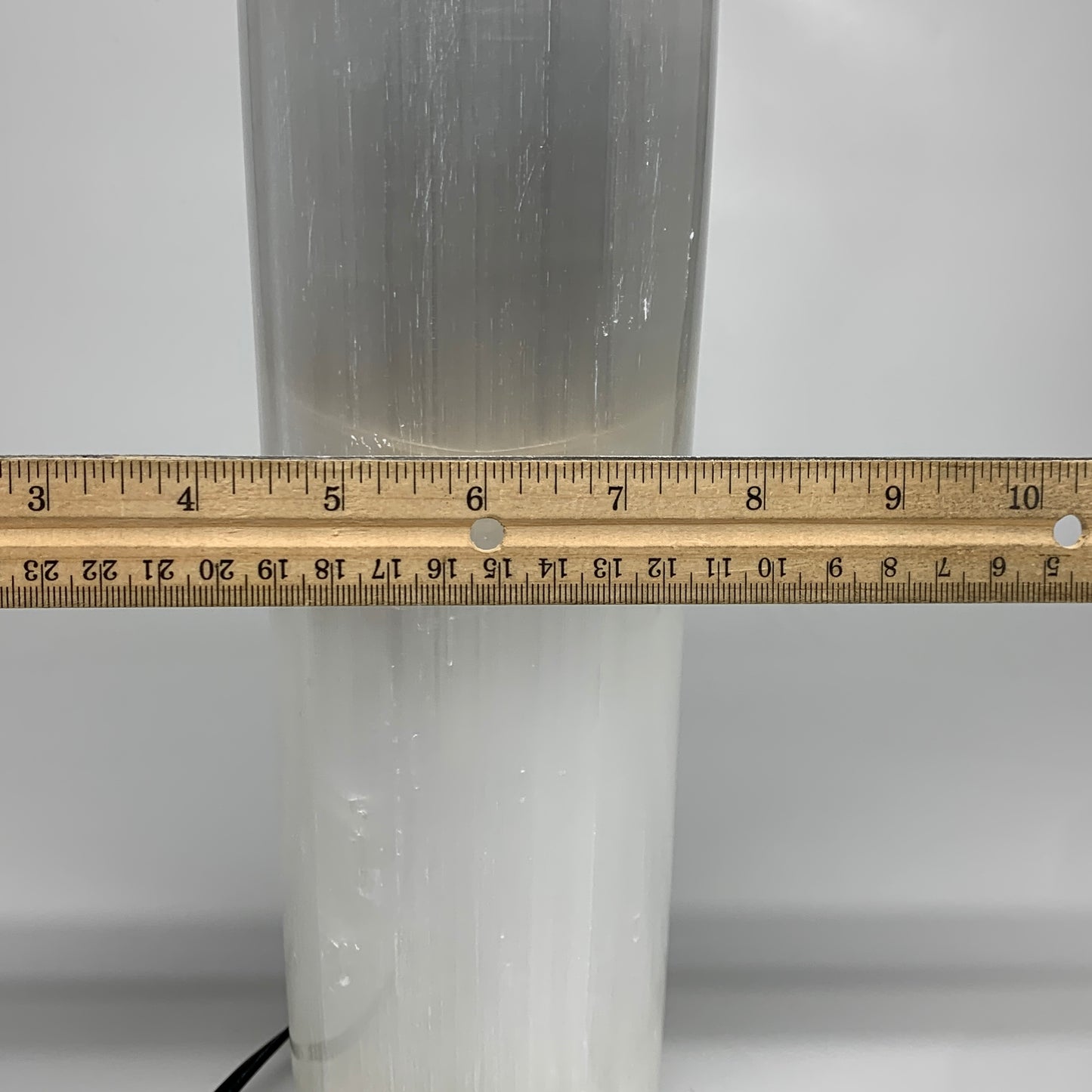 8.9 lbs, 11.6"x3.4" Cylinder Selenite (Satin Spar) Lamp Tower W/Chord, B35814