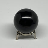 164.2g, 1.9"(47mm), Natural Black Jasper Sphere Ball Gemstone @India, B27909