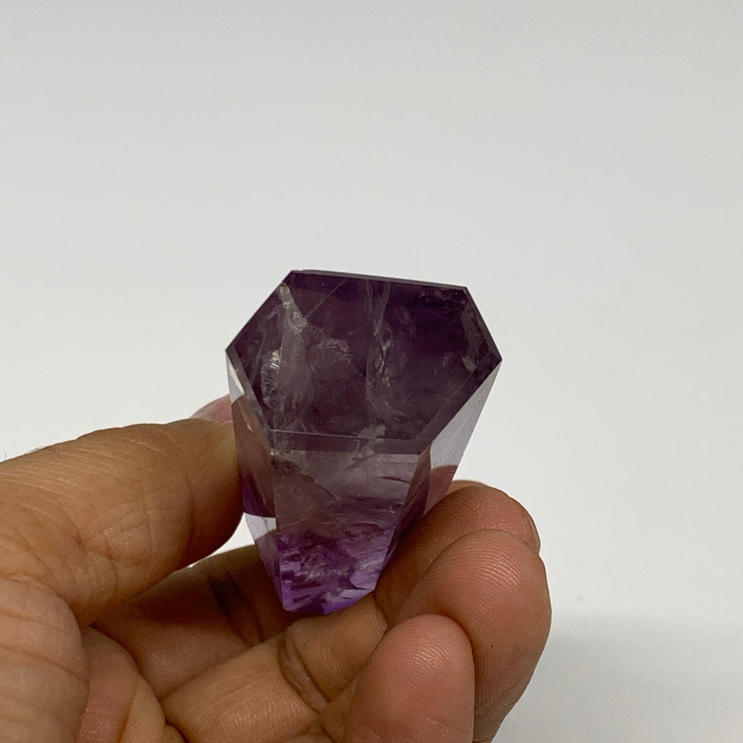 57.2g, 2.5"x1"x0.8", Natural Amethyst Tower Point Obelisk @Brazil, B32339