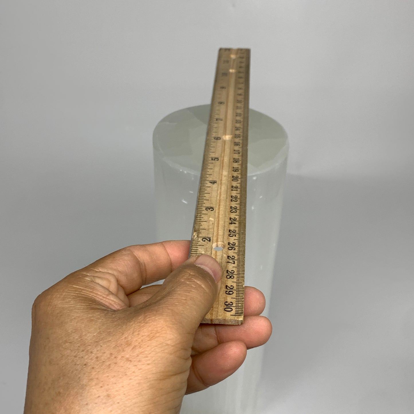 8.9 lbs, 11.6"x3.4" Cylinder Selenite (Satin Spar) Lamp Tower W/Chord, B35814