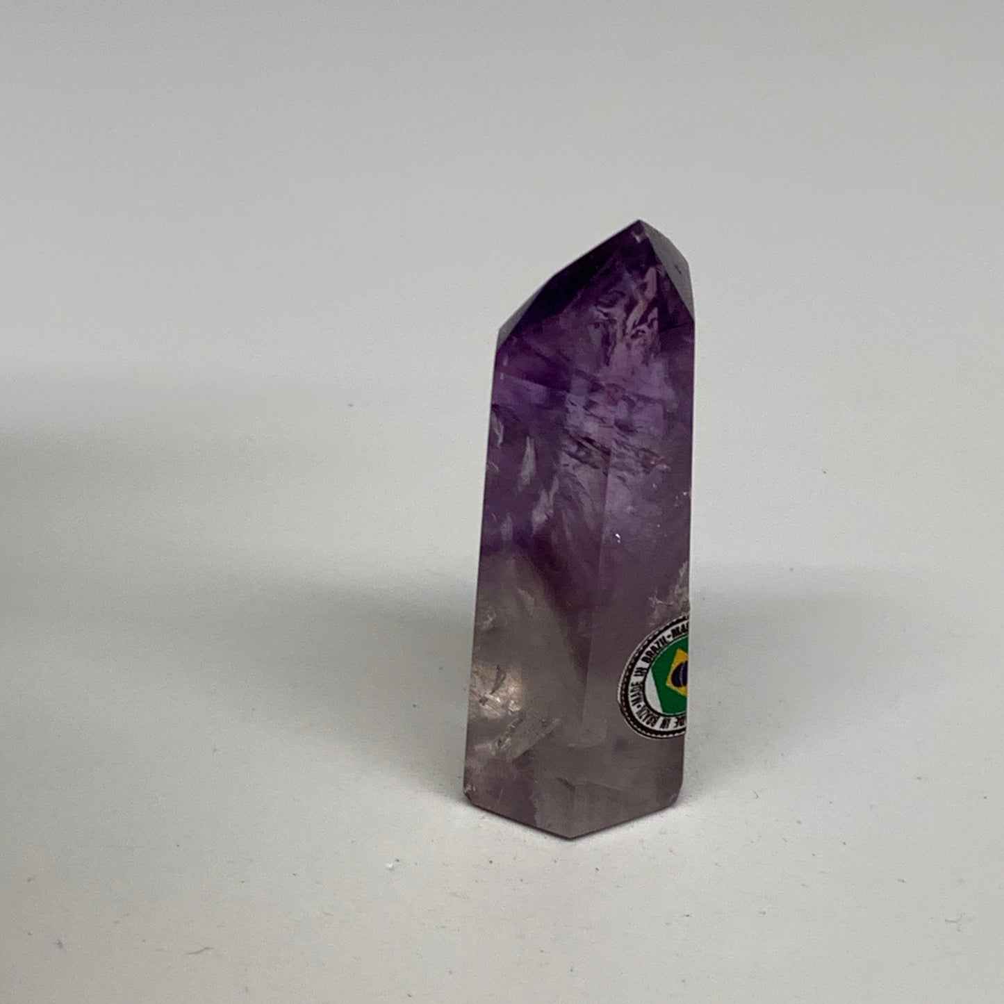 57.2g, 2.5"x1"x0.8", Natural Amethyst Tower Point Obelisk @Brazil, B32339