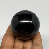 172.1g, 1.9"(48mm), Natural Black Jasper Sphere Ball Gemstone @India, B27910