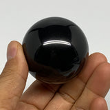 172.1g, 1.9"(48mm), Natural Black Jasper Sphere Ball Gemstone @India, B27910