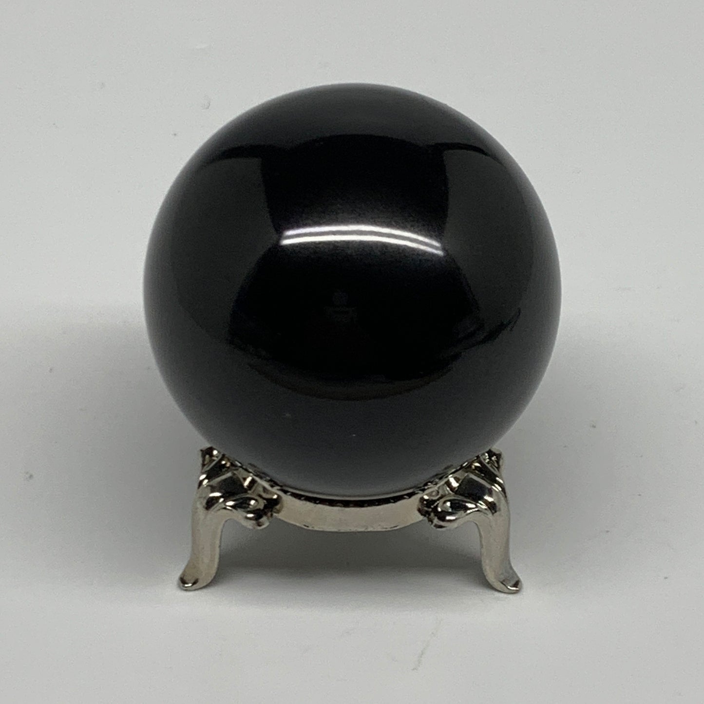 172.1g, 1.9"(48mm), Natural Black Jasper Sphere Ball Gemstone @India, B27910