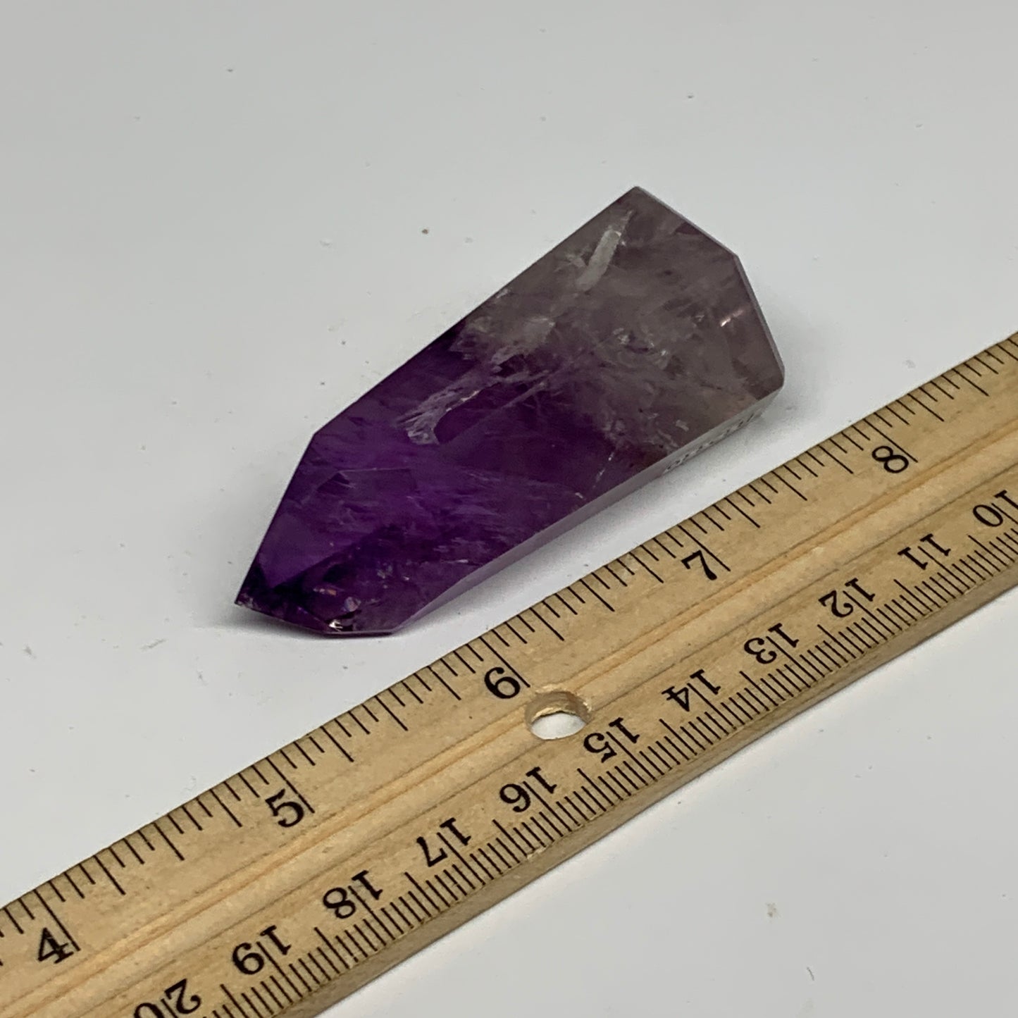 57.2g, 2.5"x1"x0.8", Natural Amethyst Tower Point Obelisk @Brazil, B32339