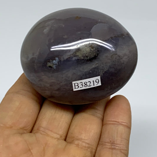 163.8g, 2.4"x2.1"x1.6" Natural Ocean Jasper Palm-Stone Orbicular Jasper, B38219