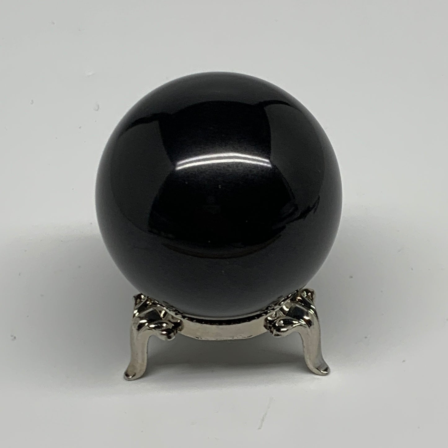 172.1g, 1.9"(48mm), Natural Black Jasper Sphere Ball Gemstone @India, B27910