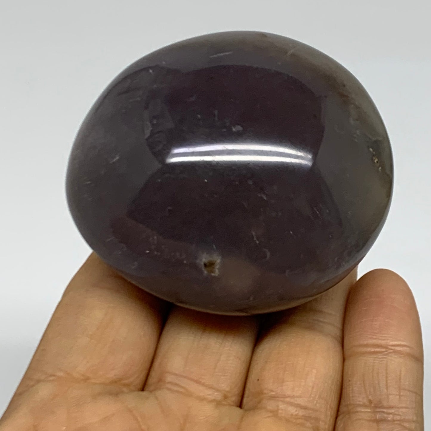 163.8g, 2.4"x2.1"x1.6" Natural Ocean Jasper Palm-Stone Orbicular Jasper, B38219