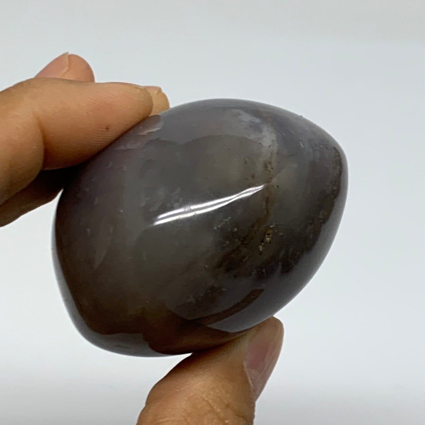 163.8g, 2.4"x2.1"x1.6" Natural Ocean Jasper Palm-Stone Orbicular Jasper, B38219