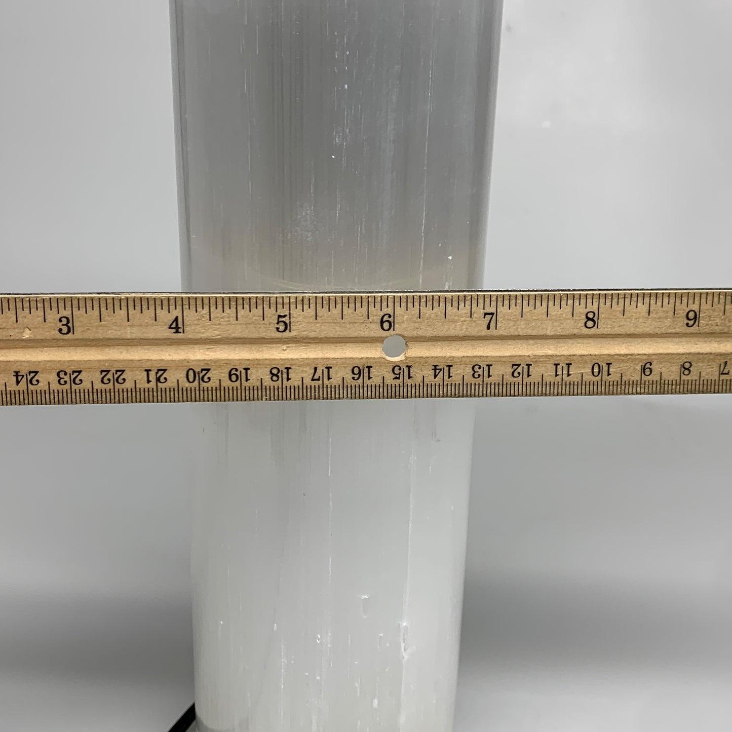 8 lbs, 11.7"x3.4" Cylinder Selenite (Satin Spar) Lamp Tower W/Chord, B35815