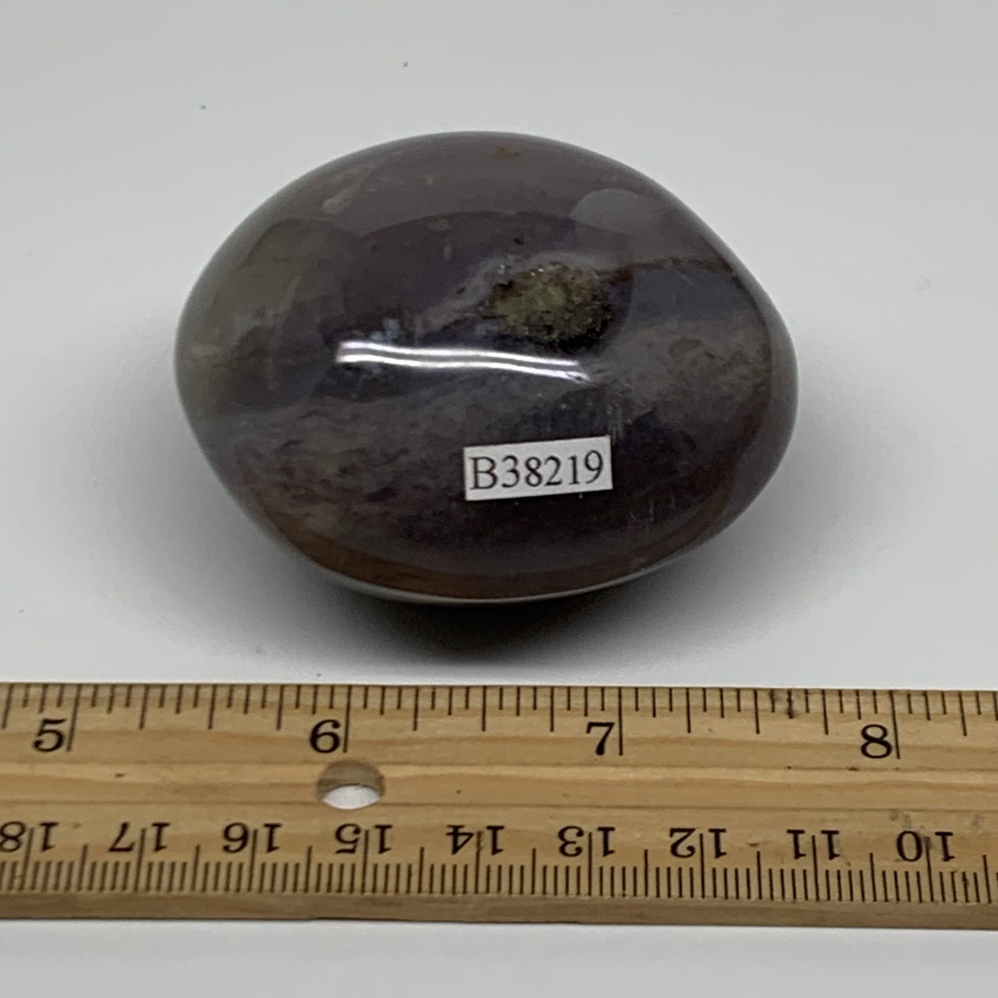 163.8g, 2.4"x2.1"x1.6" Natural Ocean Jasper Palm-Stone Orbicular Jasper, B38219