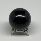 182.2g, 1.9"(48mm), Natural Black Jasper Sphere Ball Gemstone @India, B27911