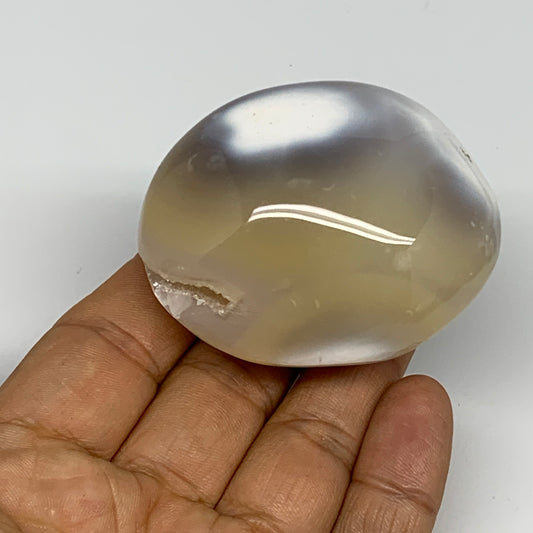 120.2g, 2.3"x1.9"x1.3" Orca Agate Palm-Stone Reiki Energy Crystal Reiki, B28655