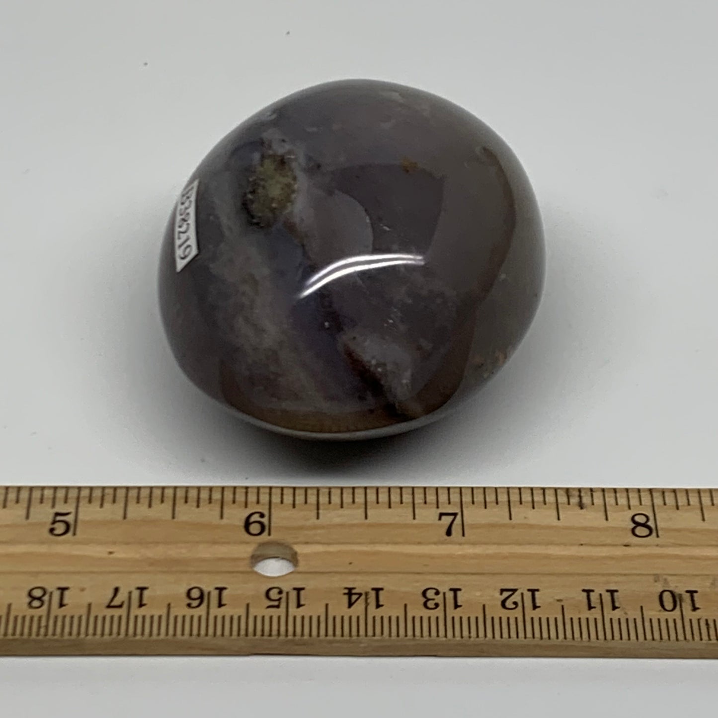 163.8g, 2.4"x2.1"x1.6" Natural Ocean Jasper Palm-Stone Orbicular Jasper, B38219