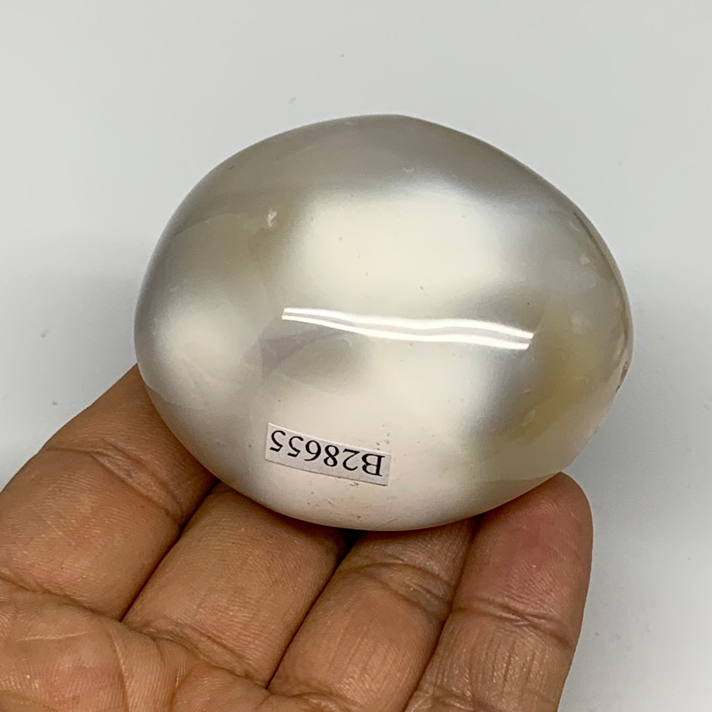 120.2g, 2.3"x1.9"x1.3" Orca Agate Palm-Stone Reiki Energy Crystal Reiki, B28655