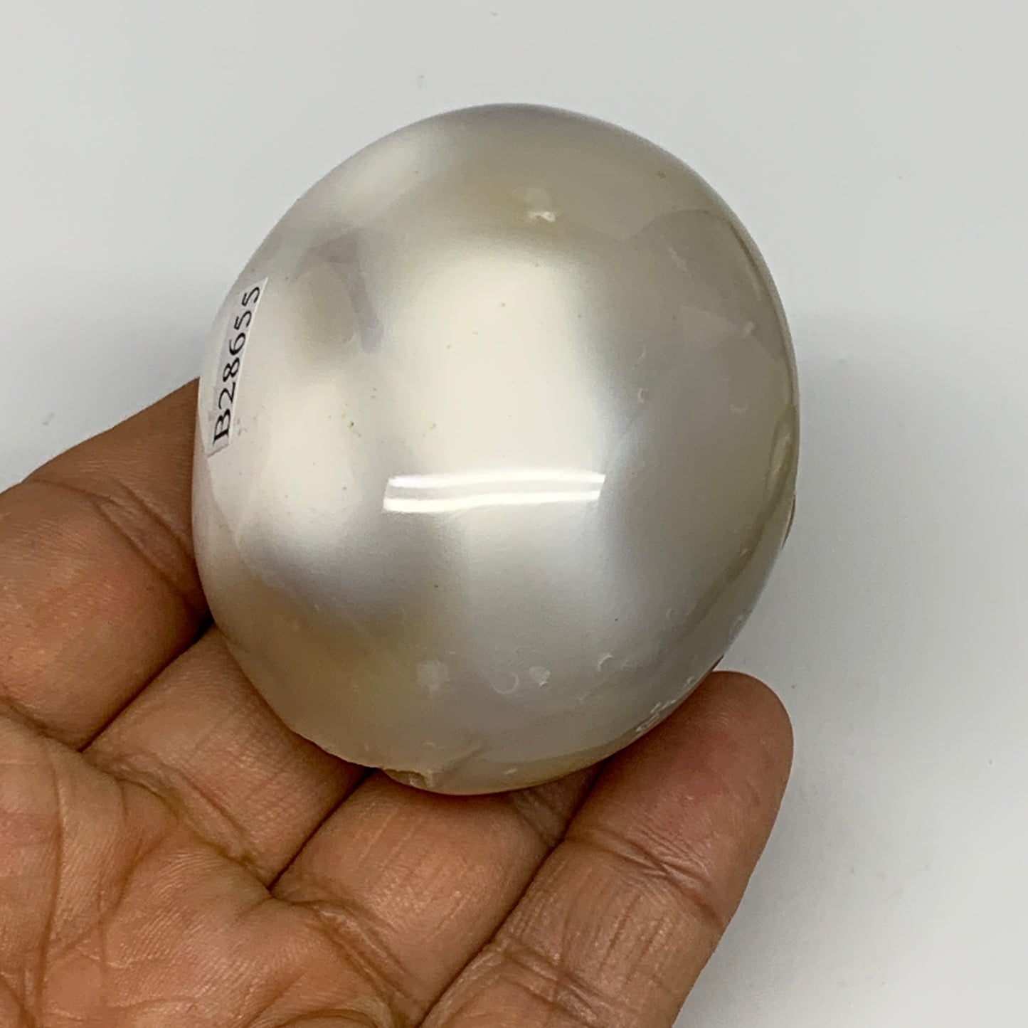 120.2g, 2.3"x1.9"x1.3" Orca Agate Palm-Stone Reiki Energy Crystal Reiki, B28655