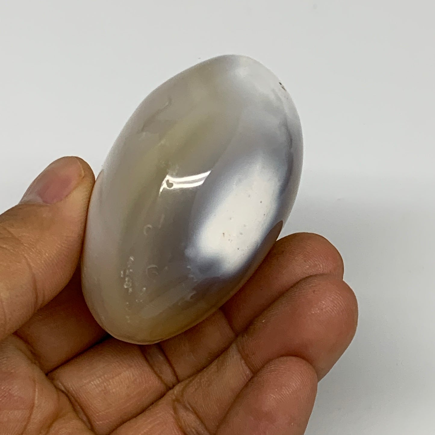 120.2g, 2.3"x1.9"x1.3" Orca Agate Palm-Stone Reiki Energy Crystal Reiki, B28655