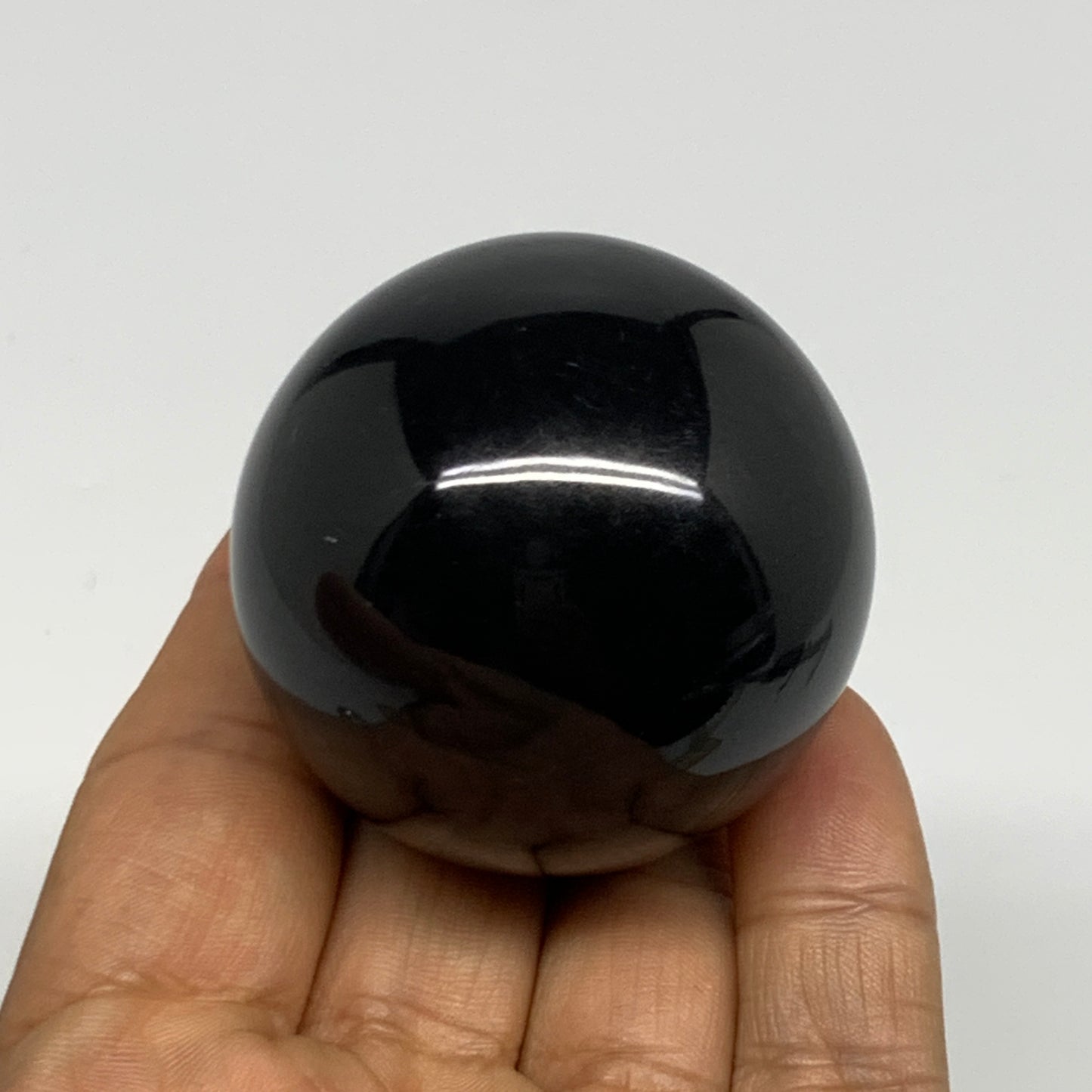 154.5g, 1.8"(46mm), Natural Black Jasper Sphere Ball Gemstone @India, B27912