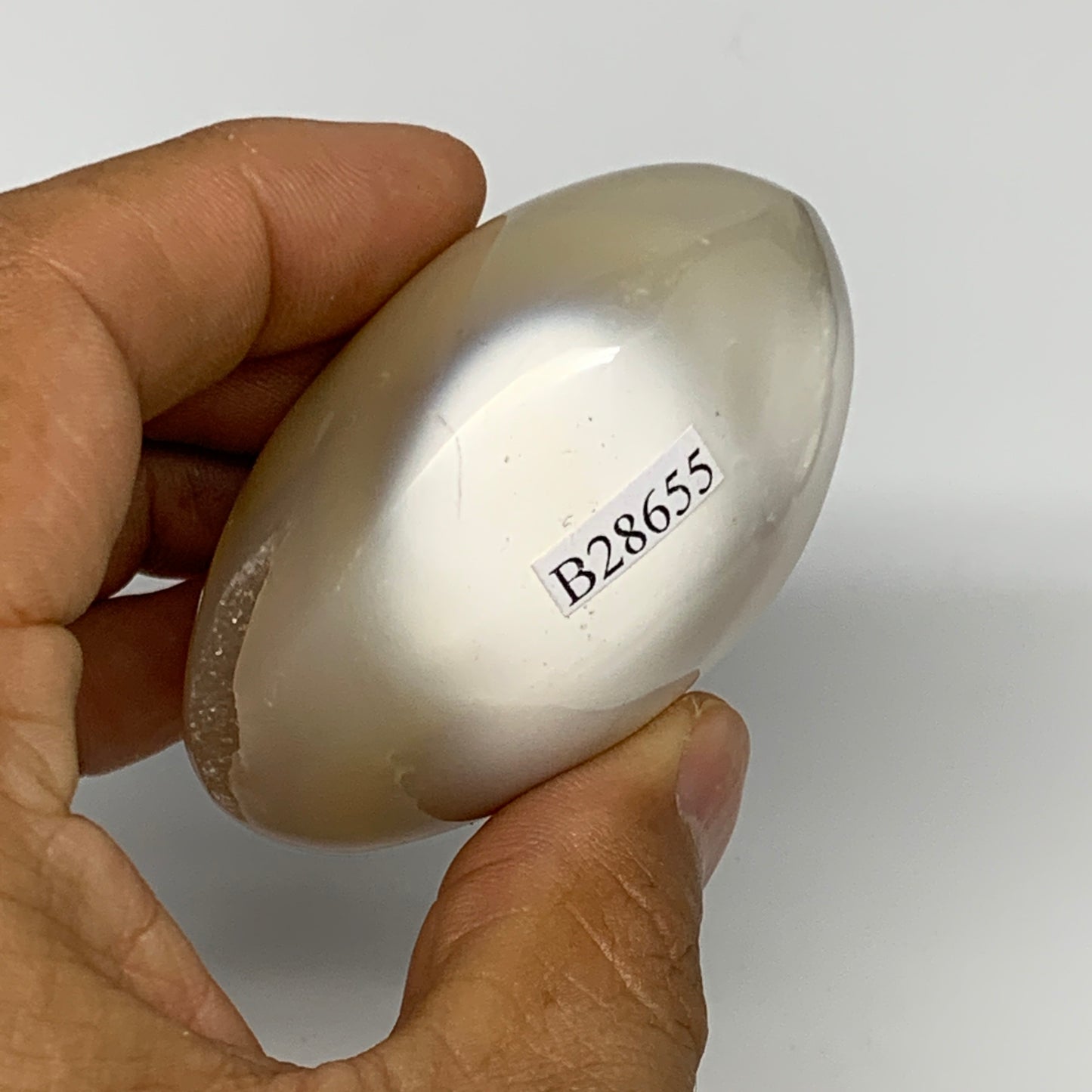 120.2g, 2.3"x1.9"x1.3" Orca Agate Palm-Stone Reiki Energy Crystal Reiki, B28655