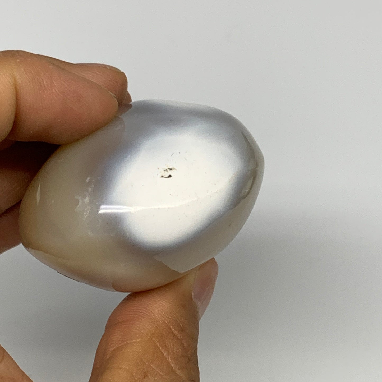 120.2g, 2.3"x1.9"x1.3" Orca Agate Palm-Stone Reiki Energy Crystal Reiki, B28655