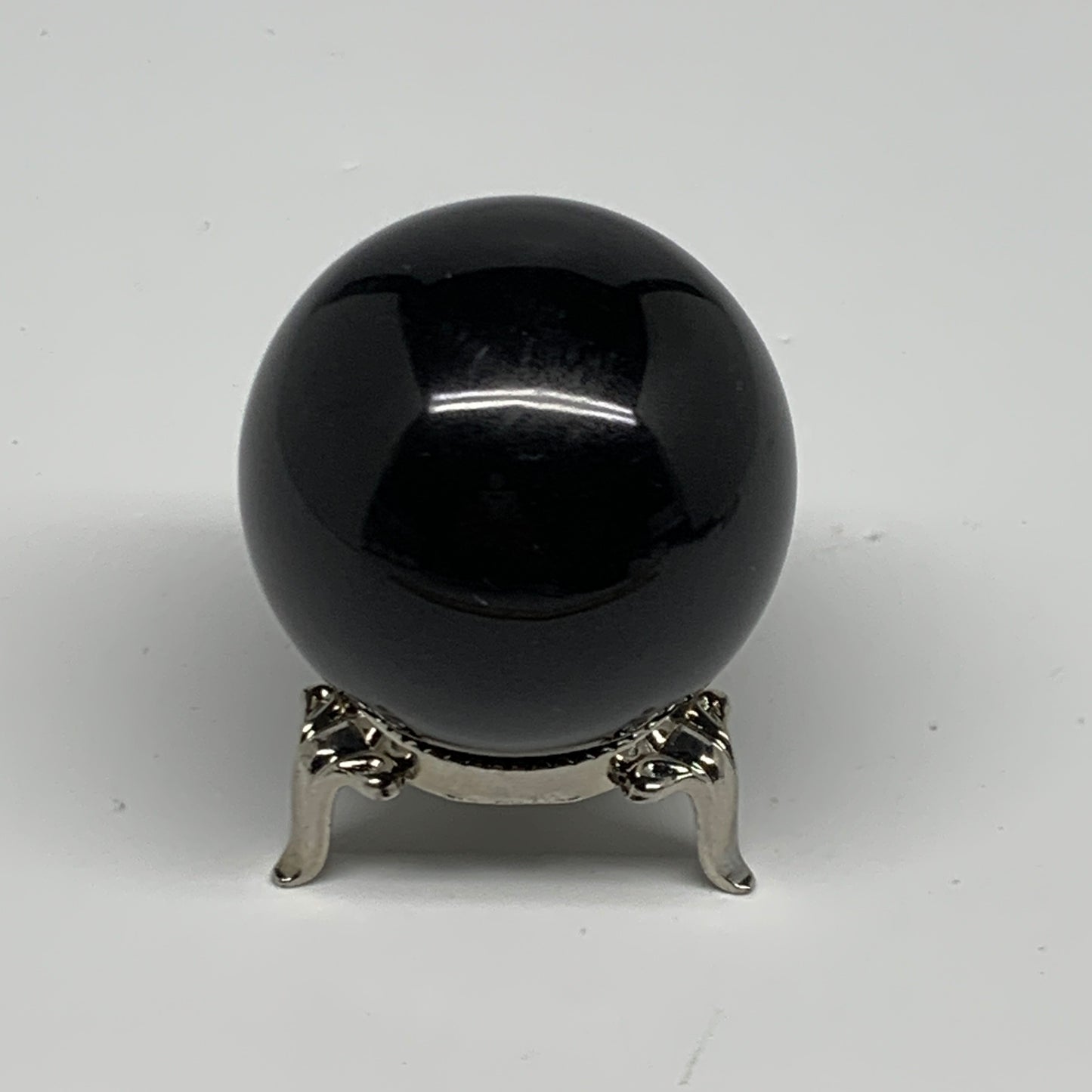 154.5g, 1.8"(46mm), Natural Black Jasper Sphere Ball Gemstone @India, B27912