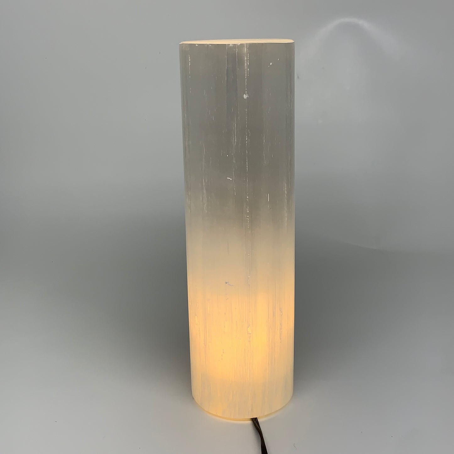 8.4 lbs, 11.7"x3.4" Cylinder Selenite (Satin Spar) Lamp Tower W/Chord, B35816