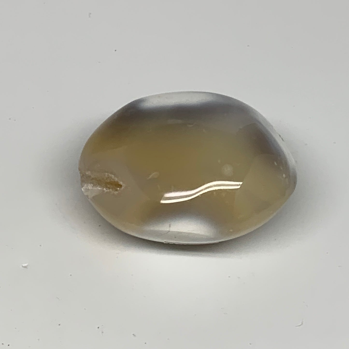 120.2g, 2.3"x1.9"x1.3" Orca Agate Palm-Stone Reiki Energy Crystal Reiki, B28655