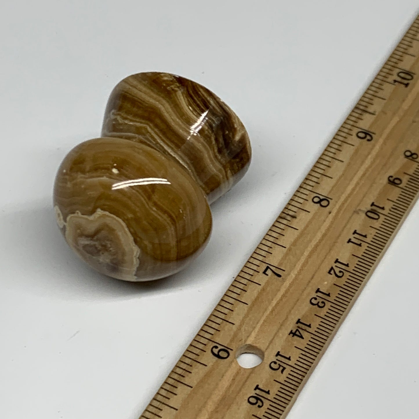 90.4g, 1.6x1.4", Chocolate Calcite Mushroom 2 Pieces bonded @Pakistan, B31697