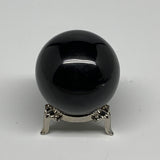 154.5g, 1.8"(46mm), Natural Black Jasper Sphere Ball Gemstone @India, B27912
