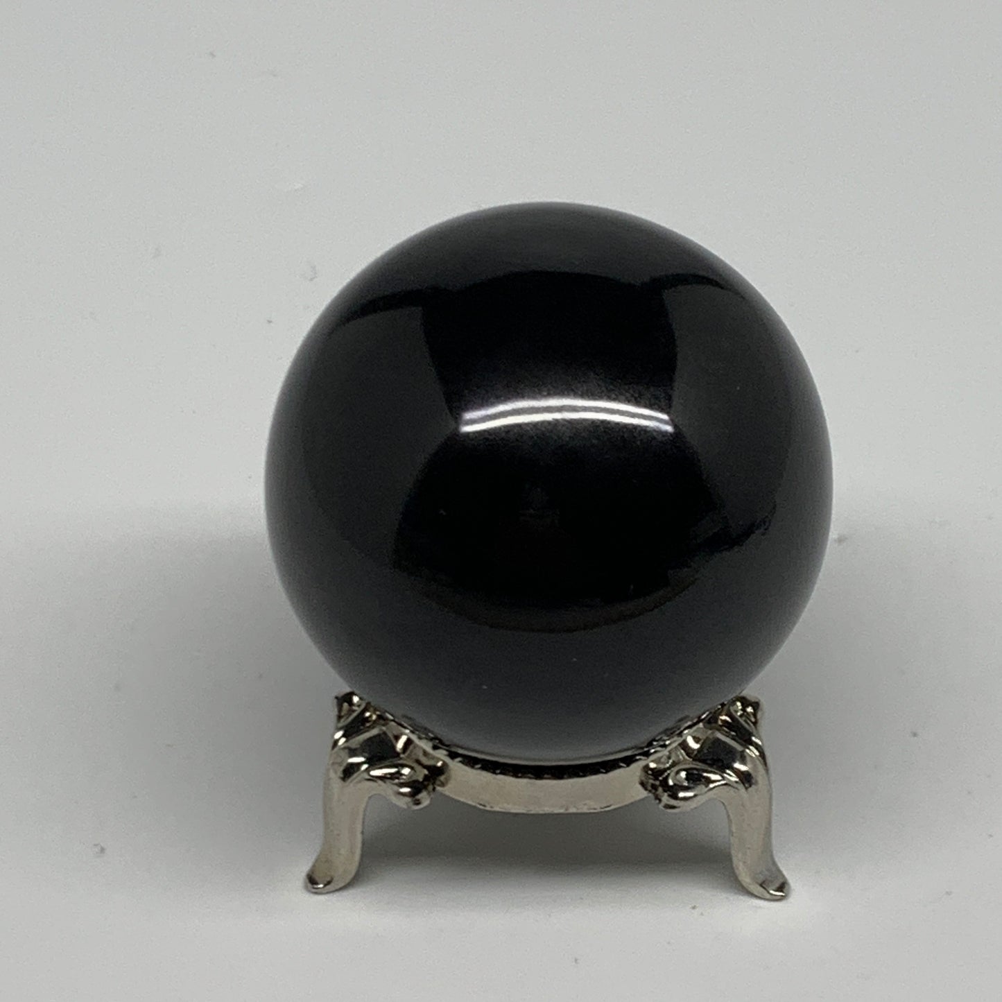 154.5g, 1.8"(46mm), Natural Black Jasper Sphere Ball Gemstone @India, B27912