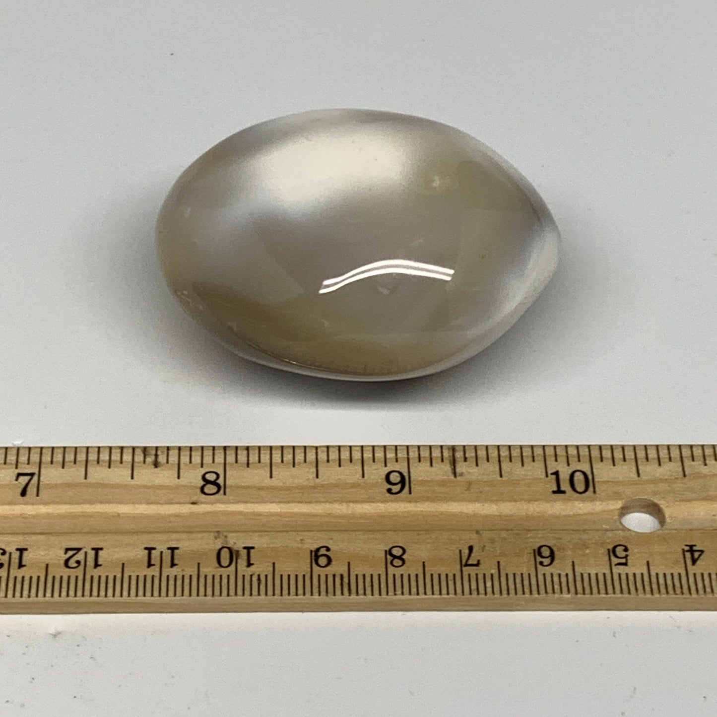 120.2g, 2.3"x1.9"x1.3" Orca Agate Palm-Stone Reiki Energy Crystal Reiki, B28655