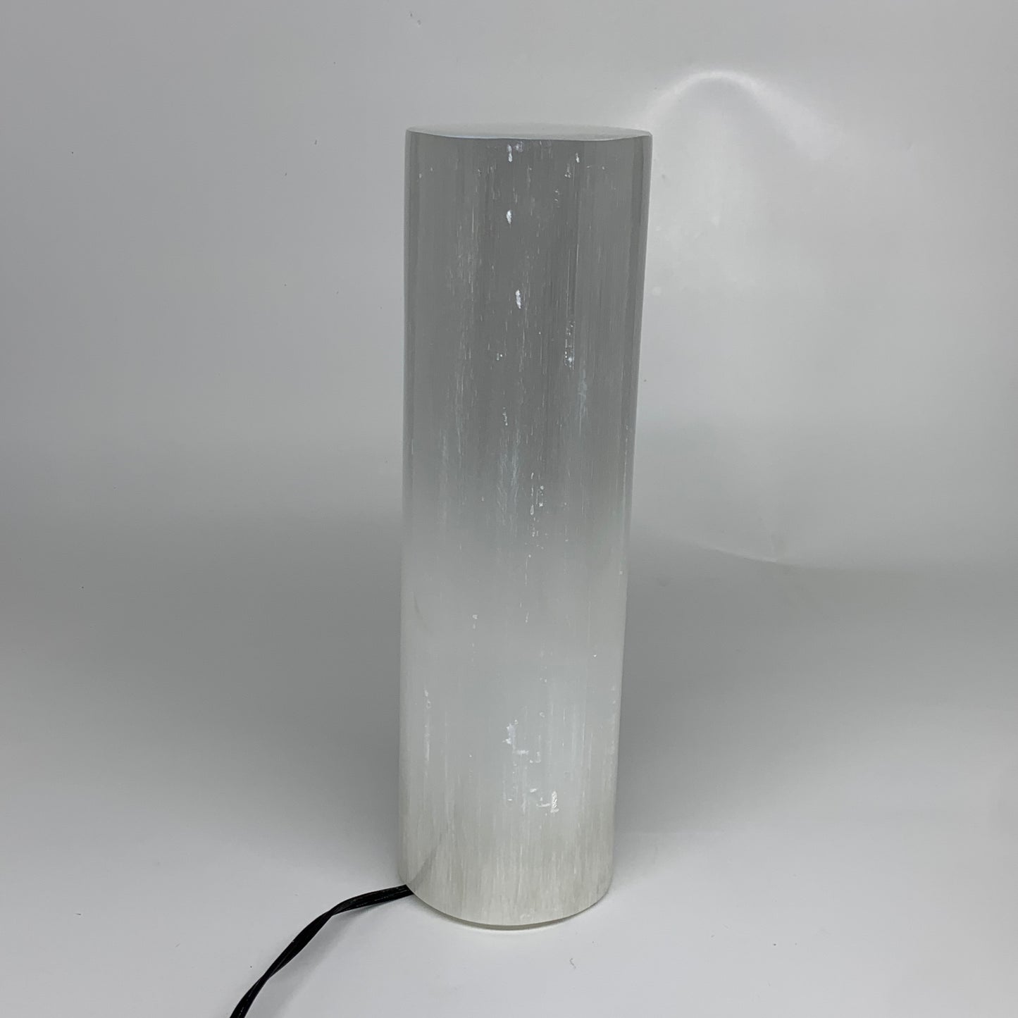8.4 lbs, 11.7"x3.4" Cylinder Selenite (Satin Spar) Lamp Tower W/Chord, B35816