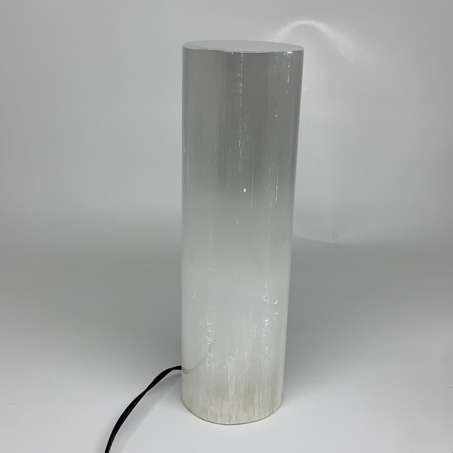 8.4 lbs, 11.7"x3.4" Cylinder Selenite (Satin Spar) Lamp Tower W/Chord, B35816