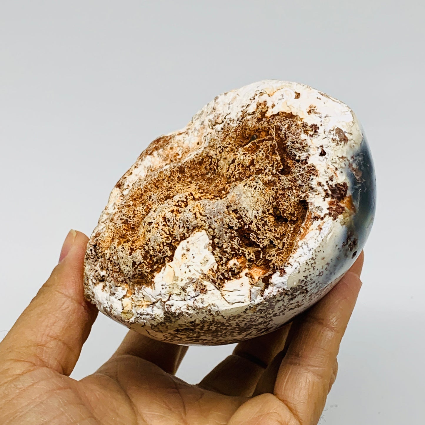 1.62 lbs, 4"x3.7"x2.5" Orca Agate Freeform Reiki Energy Crystal Reiki, B37370