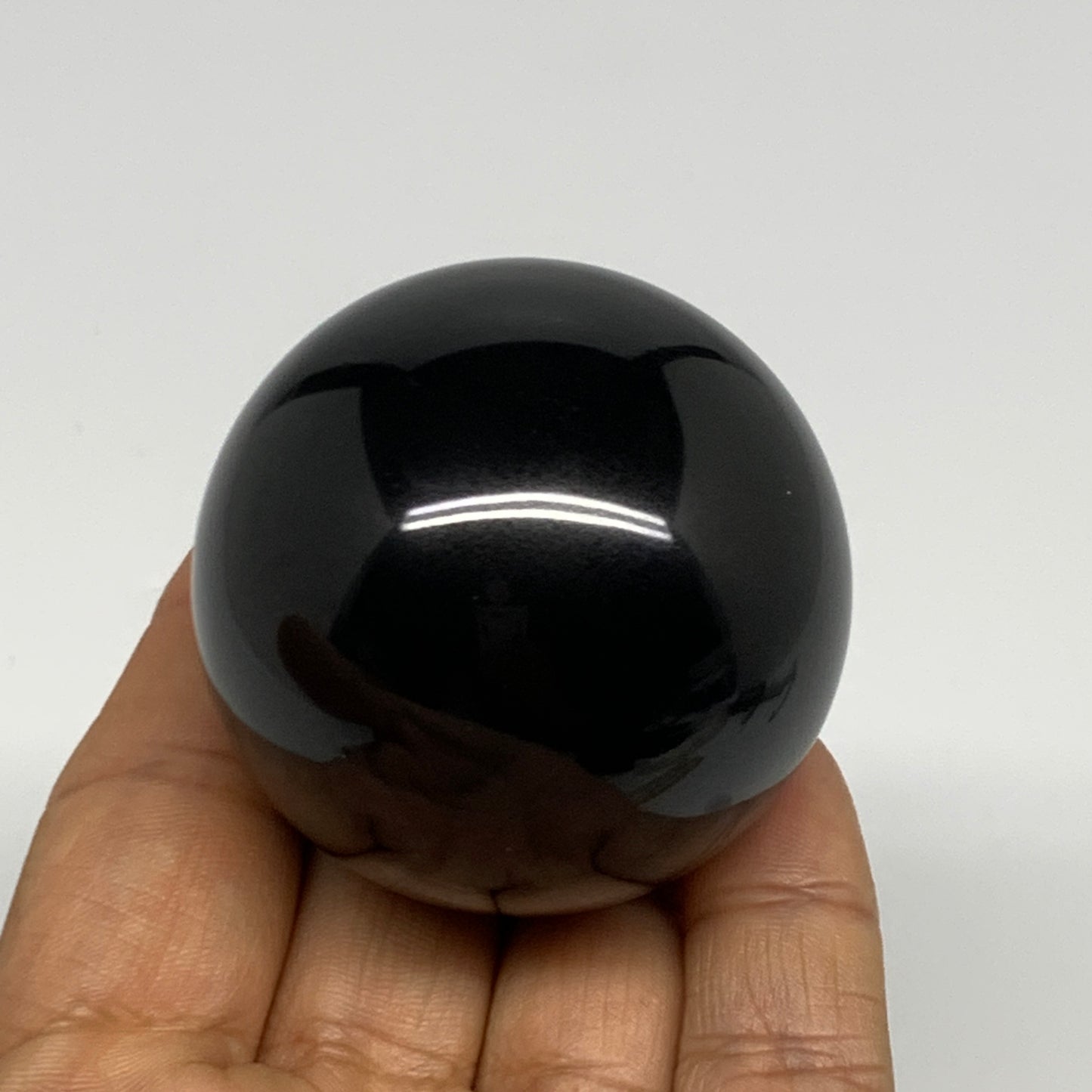176.8g, 1.9"(48mm), Natural Black Jasper Sphere Ball Gemstone @India, B27913